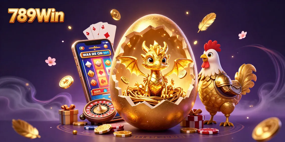 Engage with 789Win, showcasing a golden dragon and rich casino elements of slots and poker.