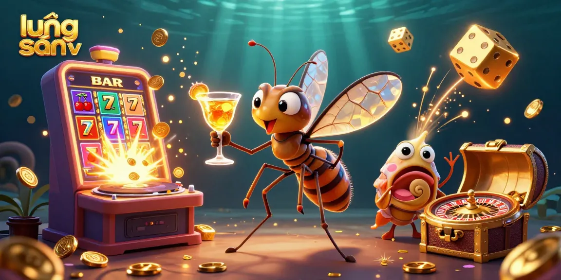 Join the adventure at lương sơn tv with a lively casino scene featuring unique characters and dynamic game elements.