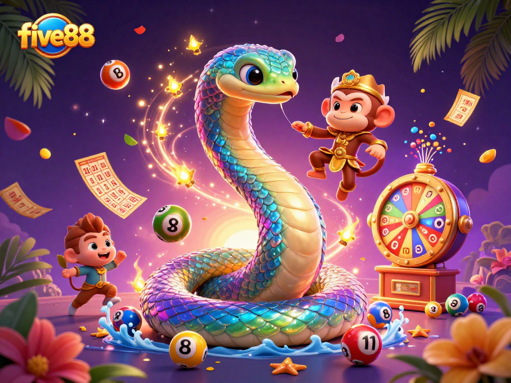 Join five88 for a colorful lottery experience featuring dynamic game elements and enchanting characters.