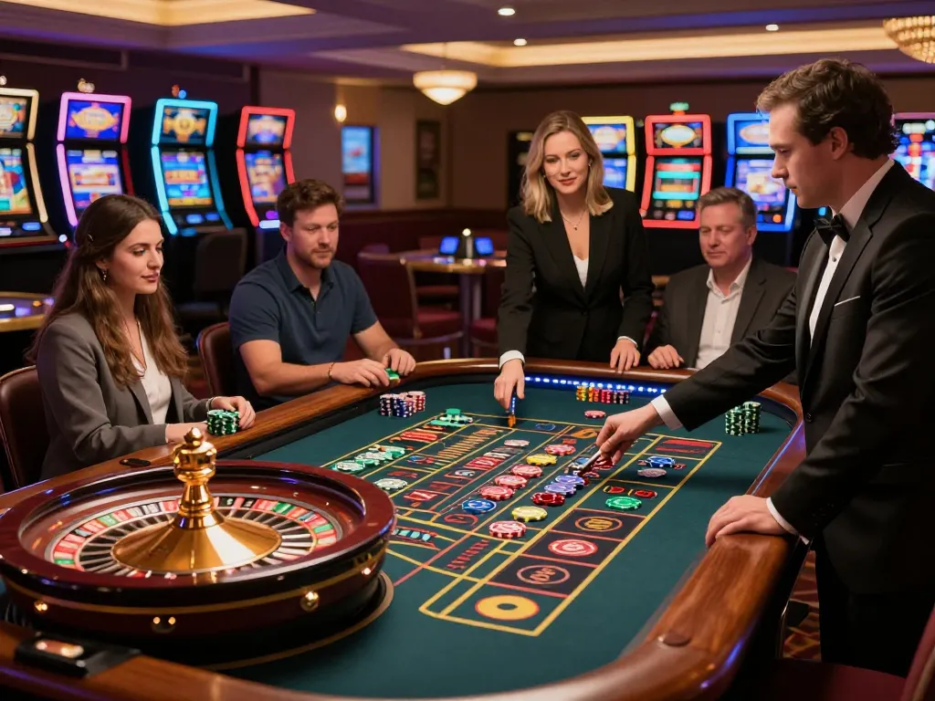 Watch players enjoy cm88 live roulette with vibrant chips and engaging atmosphere in a luxurious casino setting.