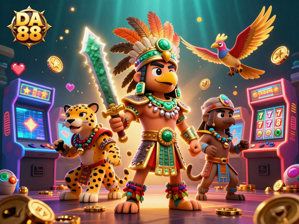 Join the DA 88 champions battling for jackpots amidst a vibrant casino game atmosphere.