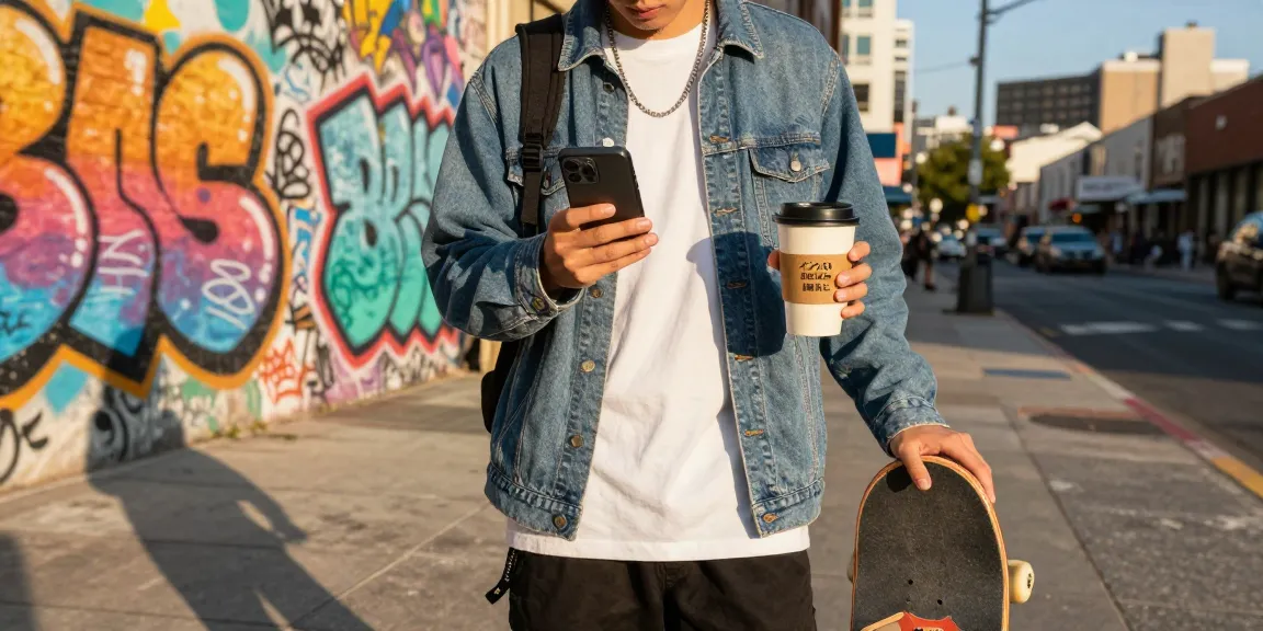 都市ファッションでインスタ いいね 購入を探求する若者の魅力的なシーン、活気あるグラフィティに囲まれて。
