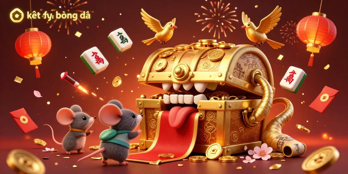 Experience the excitement of kết quả bóng đá with vibrant symbols, treasures, and dynamic elements in a compelling 3D illustration.