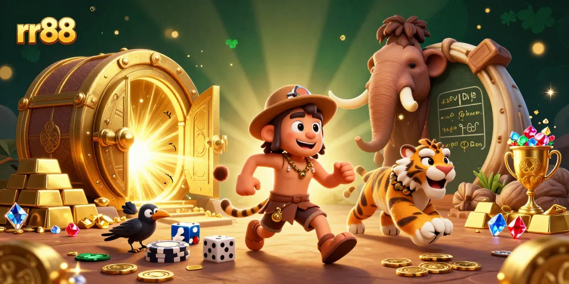 Win big at rr88 with a lively prehistoric casino scene filled with treasures and excitement!
